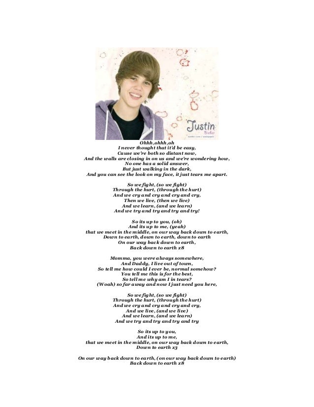down to earth justin bieber